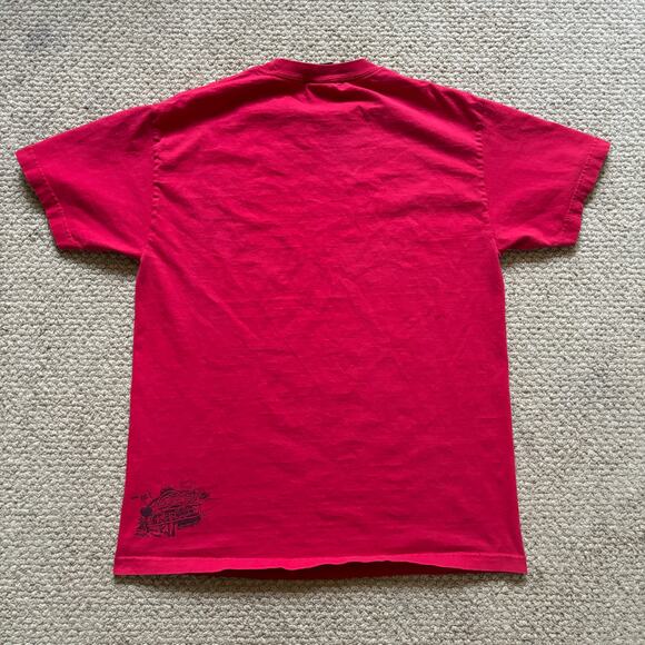 vintage y2k 2000s adio footwear skate tshirt red large emo grunge goth - Picture 7 of 8